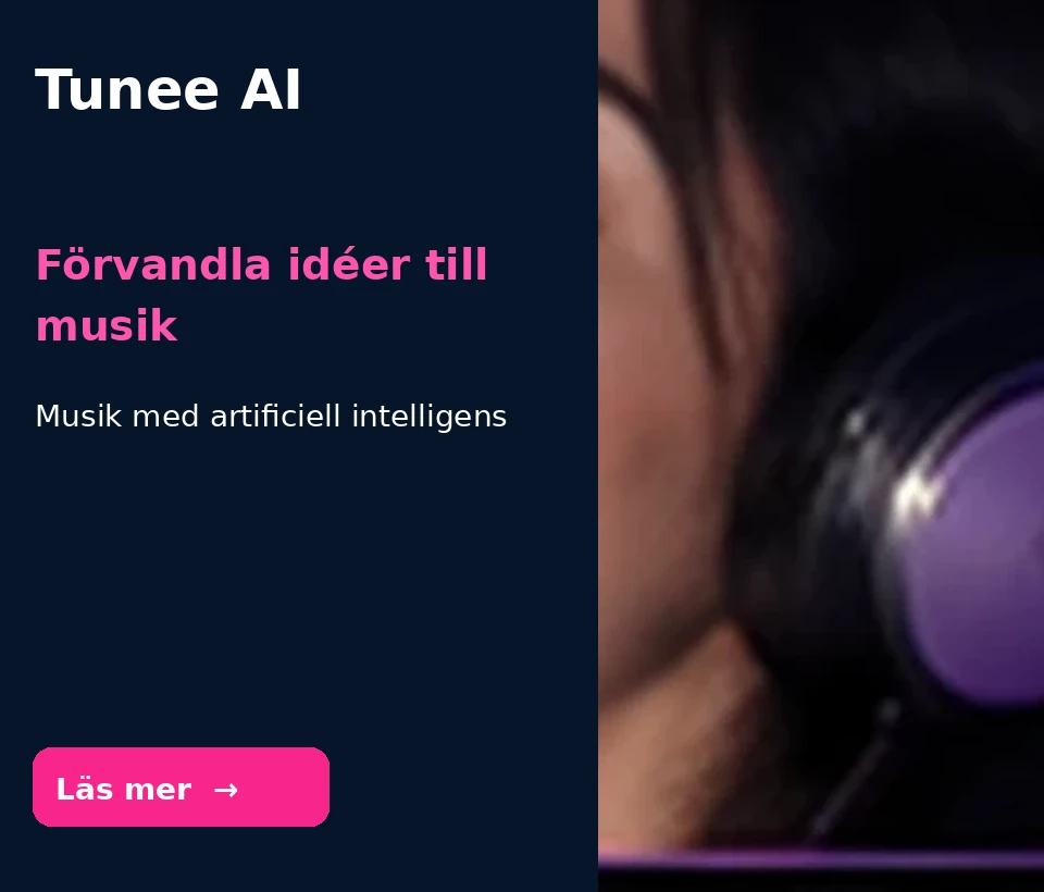 Illustration av Tunee AI (inte en verklig skärmbild)